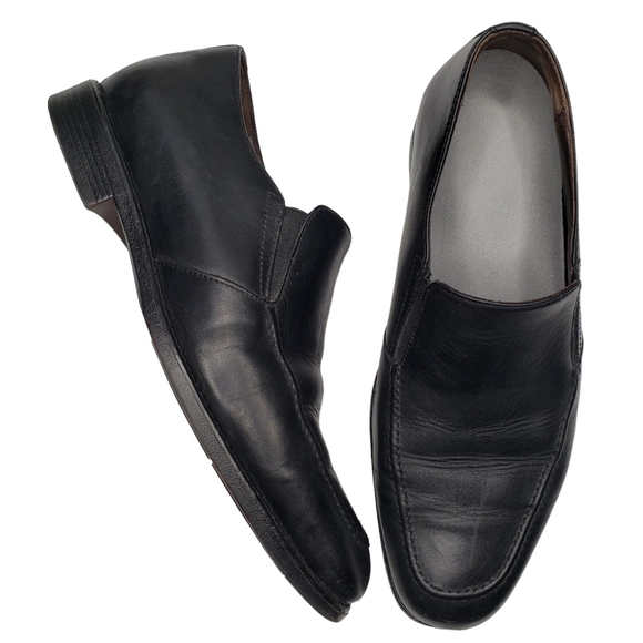 Johnston & MurphyBlack Leather Classic Slip On Business...